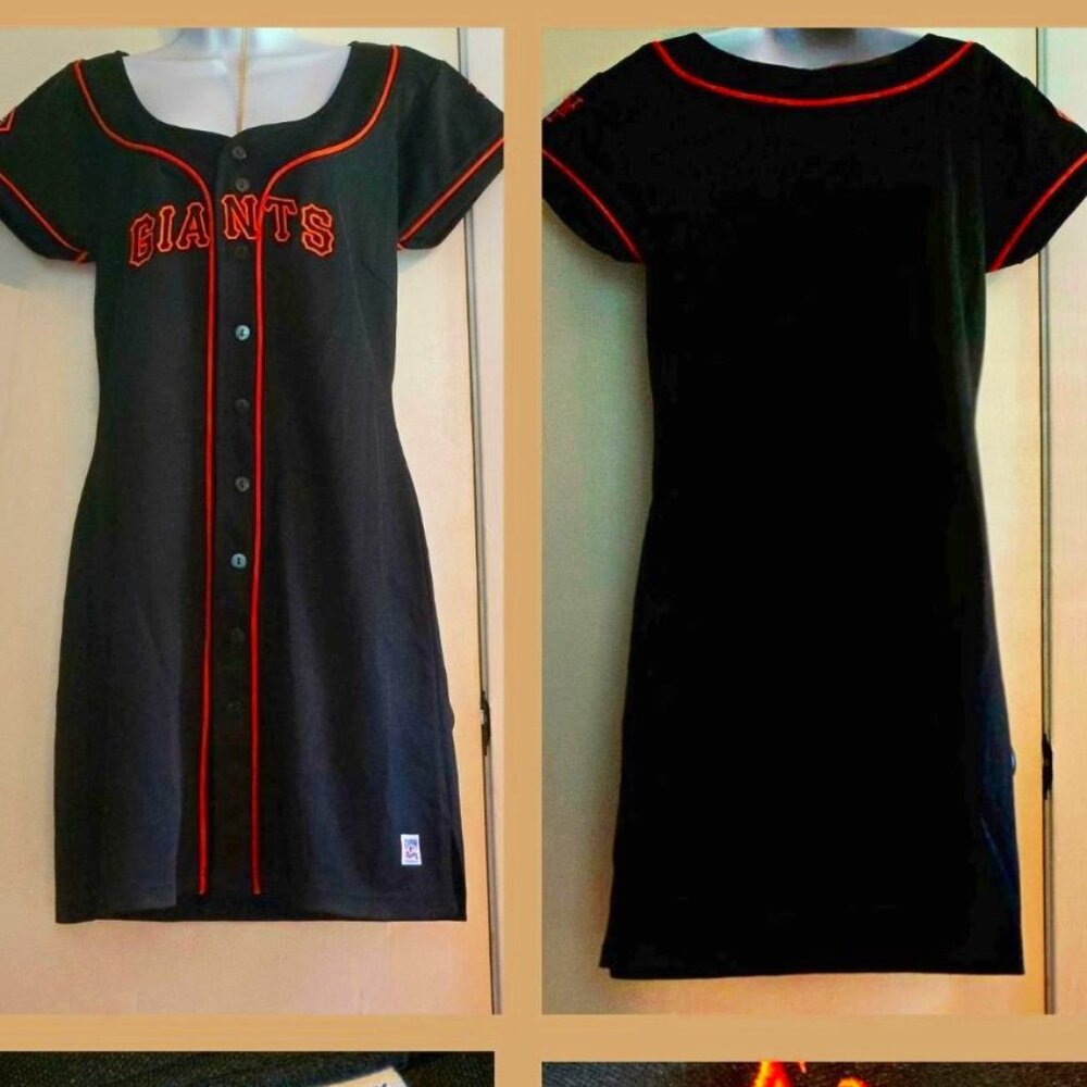 G-III & Carl Banks Cooperstown Collection New York Giants Black Jersey Dress